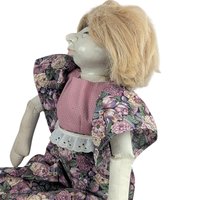 1970s Barbara Lorin Folk Art Doll Pair