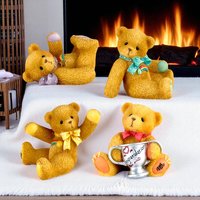 Cherished Teddies Mini Bear Figurines, 1998-1999, Tumbling Teddies, Collectible Resin Bears, Gift for Teddy Bear Lovers