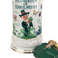 Vintage Flowers of Ireland Decanter: 1983 Old Commonwealth Irish Decor