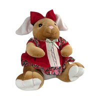 Vintage Velveteen Rabbit Plush: 1985 Commonwealth Christmas Bunny
