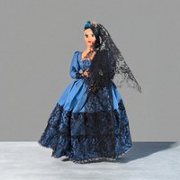 Vintage Spanish Doll, Flamenco Dancer Doll,  Traditional Spanish Dress Doll, Collectible Doll,  Spanish Decor, Gift for Doll Collectors
