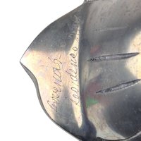 Vintage Julia Knight Flower Bowl: Mother of Pearl Enamel, Signed Art Bowl