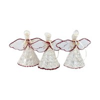 Vintage Handmade Crochet Angels: Set of 3 Christmas Holiday Ornaments