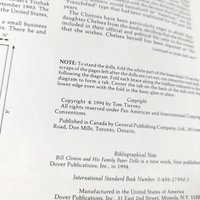 1994 Bill Clinton Paper Doll Book: Tom Tierney Presidential Family Collectible