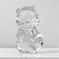 Vintage Fenton Clear Glass Bear Figurine, Crystal Bear, Collectible Figurine, Glass Animal, Home Decor, Paperweight, Gift for Bear Lover