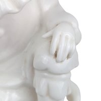 Vintage Pierrot Clown Music Box: White Ceramic Rotating Musical Statue