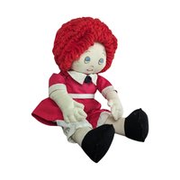 Vintage Little Orphan Annie Plush Doll, 17 Inch Rag Doll, Collectible Doll, Red Hair Doll, Nostalgic Toy