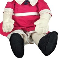 Vintage Little Orphan Annie Plush Doll, 17 Inch Rag Doll, Collectible Doll, Red Hair Doll, Nostalgic Toy