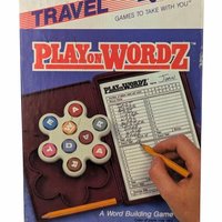 1986 Milton Bradley Travel Play on Wordz Game, Vintage Word Building Game, Family Fun, Road Trip Entertainment, Gift for Game Collectors