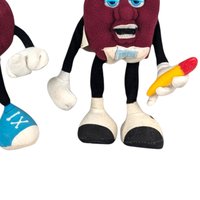 Vintage 1988 Applause California Raisins Bendable Figures, 1980s Collectible Toys, Retro Novelty Gift, Nostalgic 80s Memorabilia, Hardees
