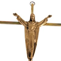 Vintage Metal Crucifix Wall Hanging - Religious Home Decor - Wall Cross - 10 Inch