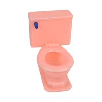 Vintage 1950s Renwal Dollhouse Bathroom Set - Pink Plastic 1:16 Scale Miniatures