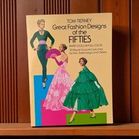 1985 Great Fashion Designs of the Fifties Paper Dolls, Tom Tierney, Complete Set, Vintage Paper Dolls, Gift for Collector