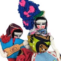 Vintage Portuguese Handmade Dolls, Folk Art Dolls, Couple Dolls, Textile Art, Collectible Dolls, Unique Gift, Home Decor