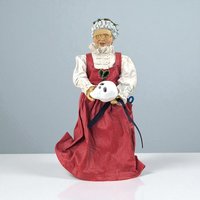 Vintage 1988 Possible Dreams Mrs. Claus Figurine, Altered Halloween Christmas Decor, Spooky Holiday Decor, Unique Gift for Halloween