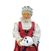 Vintage 1988 Possible Dreams Mrs. Claus Figurine, Altered Halloween Christmas Decor, Spooky Holiday Decor, Unique Gift for Halloween