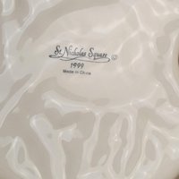 1999 St. Nicholas Square Cardinal Candy Dish, Ceramic Bird Dish, Vintage Holiday Decor, Gift for Bird Lover