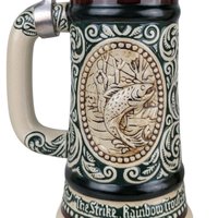 1978 Avon "The Strike" Rainbow Trout Sporting Stein, Vintage Beer Stein, Fishing Collectible, Decanter, Man Cave Decor, Fisherman Gift