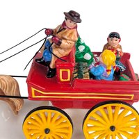 Vintage Dept 56 Buckboard Accessory, Snow Village Horse and Wagon Figurine, Holiday Village Display Piece, Collector Gift