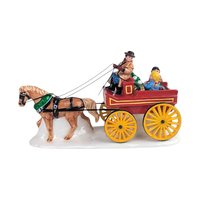 Vintage Dept 56 Buckboard Accessory, Snow Village Horse and Wagon Figurine, Holiday Village Display Piece, Collector Gift