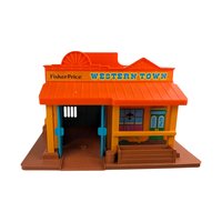 1982 Fisher Price Western Town Building, Vintage Toy Playset Structure, Collectible Toy Town, Imaginative Play Gift