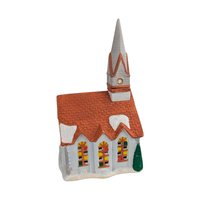 1989 Rex and Lee Ceramic Church Building, Vintage Village Display Piece, Hand-Painted Church Decor, Holiday Village Addition