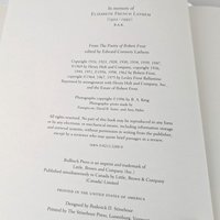 1996 Robert Frost Poetry Book, Versed in Country Things Hardcover, B.A. King Photographs, Nature Poetry Gift