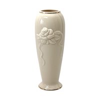 Vintage Lenox Vase Set | Rosebud Collection Cream Vases with Gold Trim | Mismatched Beaded Votive Candle Holders | 4 Piece Lot