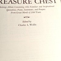 Vintage 1965 The Treasure Chest Hardcover Book, Inspirational Quotes, Poems, Sentiments, Prayers, Gift for Mother