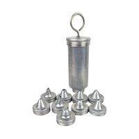 Vintage Aluminum Cookie Press: Mid-Century Cake Decorating Syringe with 9 Tips