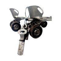 Vintage Metal Roller Skates with Key, Adjustable Sidewalk Skates with Deadnaught Wheels, Mid-Century Industrial Decor and Photo Prop