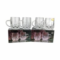 Vintage Blarney Crystal Mugs Set of 8:  Diamond Cut Kitchenware