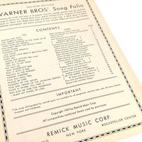 1939 Warner Bros Songbook: Golden Age Hollywood Sheet Music