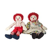 Vintage Handmade Raggedy Ann and Andy Dolls, 20 Inch Rag Dolls, Collectible Dolls, Soft Dolls, Children's Toys