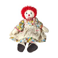 Vintage Handmade Raggedy Ann and Andy Dolls, 20 Inch Rag Dolls, Collectible Dolls, Soft Dolls, Children's Toys