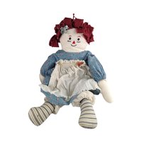 Vintage Raggedy Ann and Andy Dolls, Handmade Rag Dolls, 15 Inch Raggedy Ann, 15 Inch Raggedy Andy, Collectible Dolls, Gift for Collector