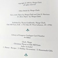 Signed Christmas Thyme at Oak Hill Farm Book: 1994 Holiday Decor & Crafts