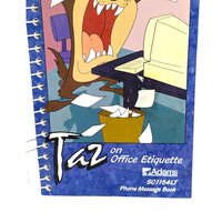 Vintage Looney Tunes Taz Phone Message Book, 1997, Unused, Collectible Cartoon Memorabilia, Gift for Taz Fan, Office Decor