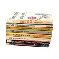 Vintage Agatha Christie Softcover Book Set 8 Mystery Novels Collector Gift