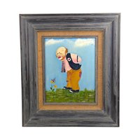 Vintage Clown Painting Set: Art, Whimsical Circus Wall Decor 16.25" x 14"