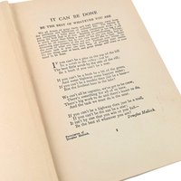 Antique 1921 "It Can Be Done" Poetry Book: Joseph Morris Collectible Hardcover, Inspirational Verse