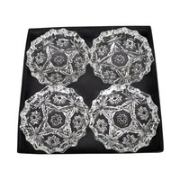 Vintage Anchor Hocking Ashtrays: Early American Prescut Pattern Glass, Set of 4