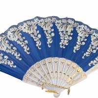 Vintage Asian Inspired Decorative Fans: Cloth, Wood & Plastic Wall Decor