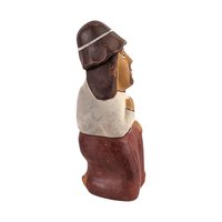 Vintage Clay Man Whistle: Handmade Folk Art Figure