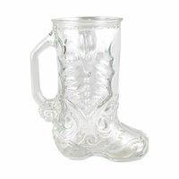 Vintage Glass Cowboy Boot Stein: Western Style Barware