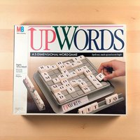 Vintage Upwords Game: 1988 Milton Bradley 3D Word Stacking