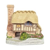 1993 David Winter Whileaway Cottage, Hand Made Village Figure, Collectible English Cottage Decor, Gift for Miniature Collectors, 4 inches