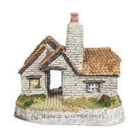 1993 David Winter The Tannery Cottage Figurine, Collectible English Village Decor, Gift for Collector, Miniature Building (3.25")