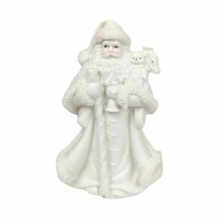 Vintage Bisque Santa Figurines - K's Collection Christmas Decor, Set of 3