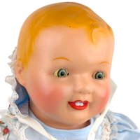 Vintage Blonde Baby Doll: 23" Moving Eyes, Crying Sound